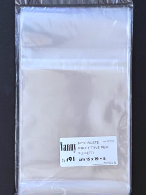 confezione da 50 buste per fumetti 150x190 mm