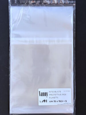confezione da 50 buste per fumetti 150x195 mm