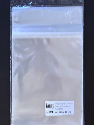 confezione da 50 buste per fumetti 195x270 mm